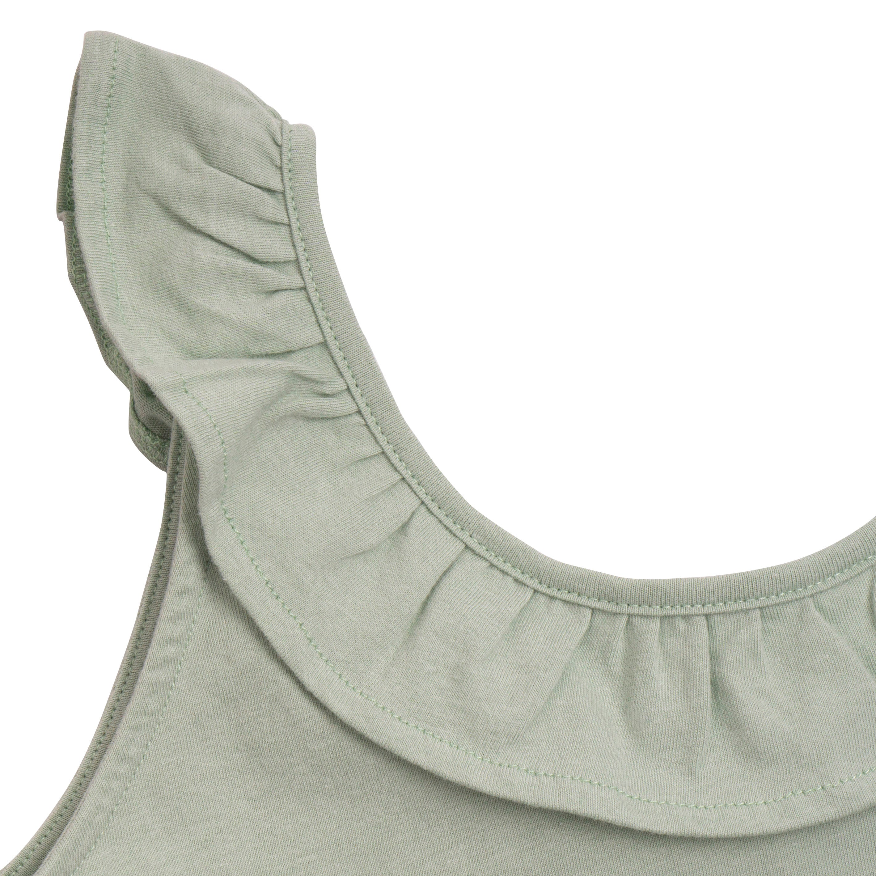 🌿 Top mit Rüschen aus Bio Baumwolle von MINIMALISMA - hellgrün