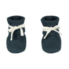 Gray Label Baby Ribbed Booties | Baby Schühchen mit Zugband blue grey