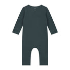 Gray Label Baby Suit with Snaps | Baby Strampler mit Druckknöpfen blue grey von hinten