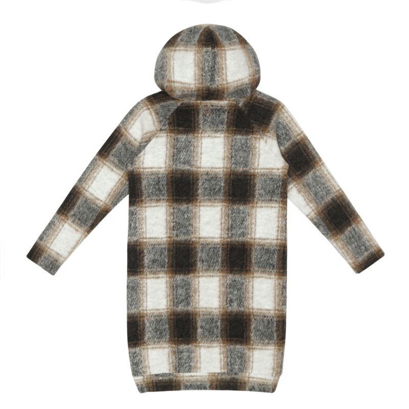 Little Hedonist Hooded Sweat Dress Rudi Flanel Jaqcuard | Kinder Flanellkleid