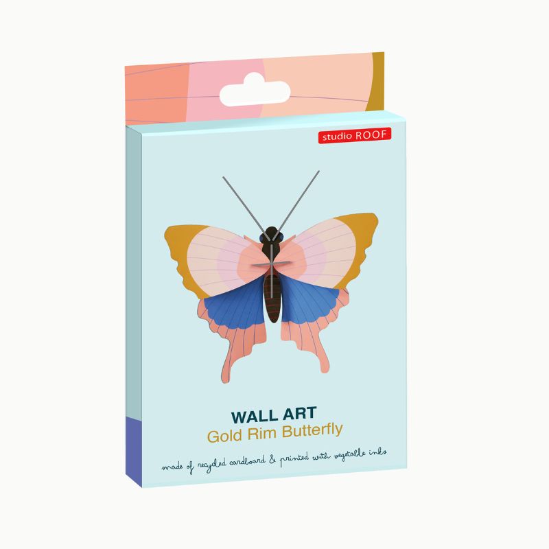Studio Roof Small Insects Gold Rim Butterfly | Wand Dekoration