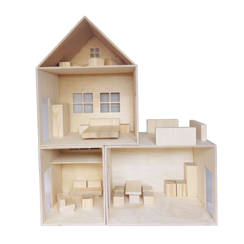 Puppenhaus aus Holz | Grundset