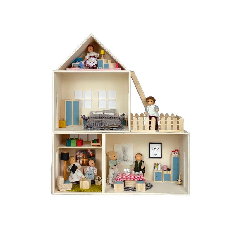Puppenhaus aus Holz | Grundset