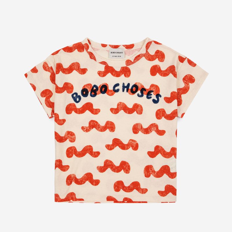 Bobo Choses Waves All Over T-Shirt | Kinder T-Shirt