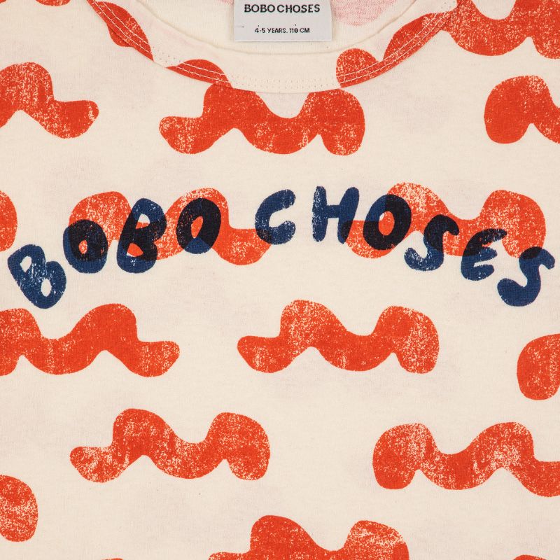 Bobo Choses Waves All Over T-Shirt | Kinder T-Shirt