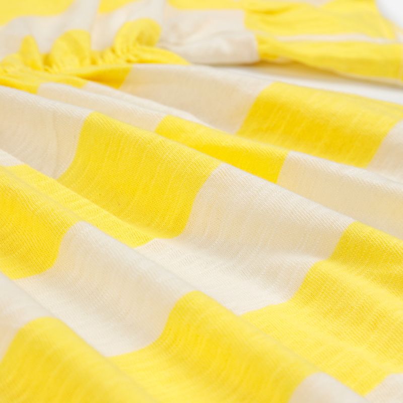 Bobo Choses Yellow Stripes Ruffle Dress | Mädchen Kleid