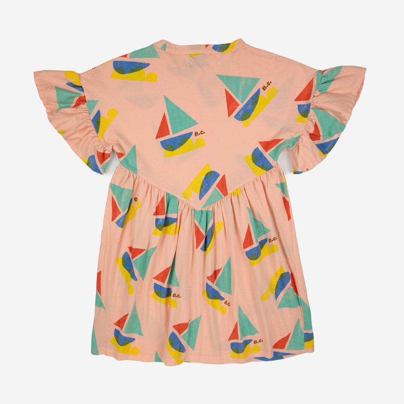 Bobo Choses Multicolor Sailboat Ruffle Dress | Mädchen Kleid