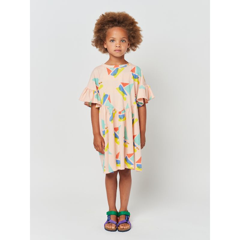 Bobo Choses Multicolor Sailboat Ruffle Dress | Mädchen Kleid
