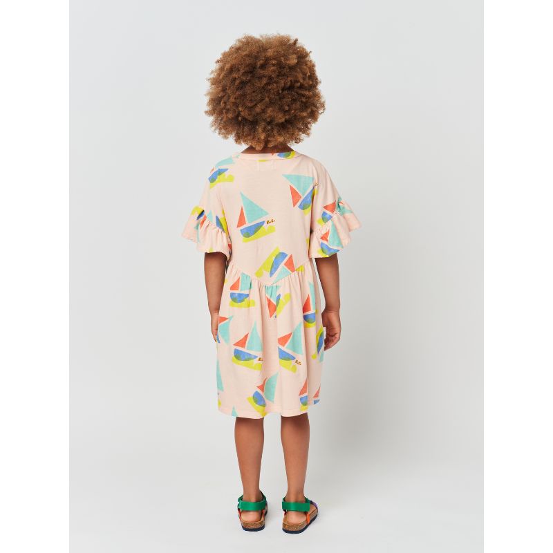 Bobo Choses Multicolor Sailboat Ruffle Dress | Mädchen Kleid