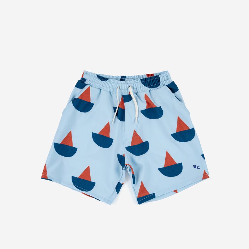 Bobo Choses Sail Boat All Over Swim Bermuda Shorts | Kinder Badehose