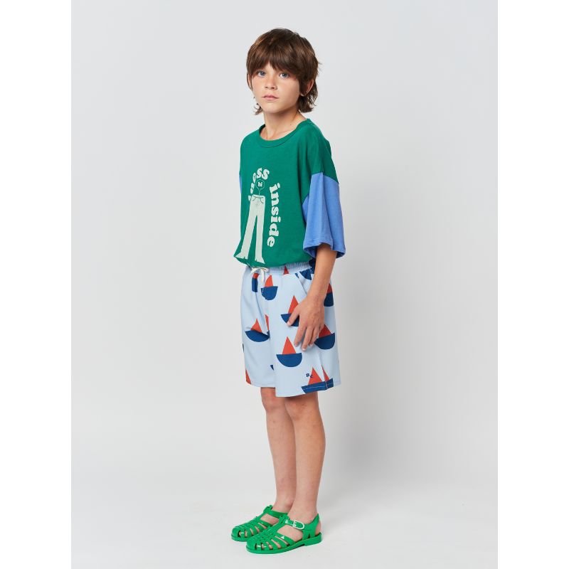 Bobo Choses Sail Boat All Over Swim Bermuda Shorts | Kinder Badehose