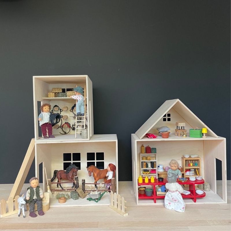 Puppenhaus aus Holz | Grundset
