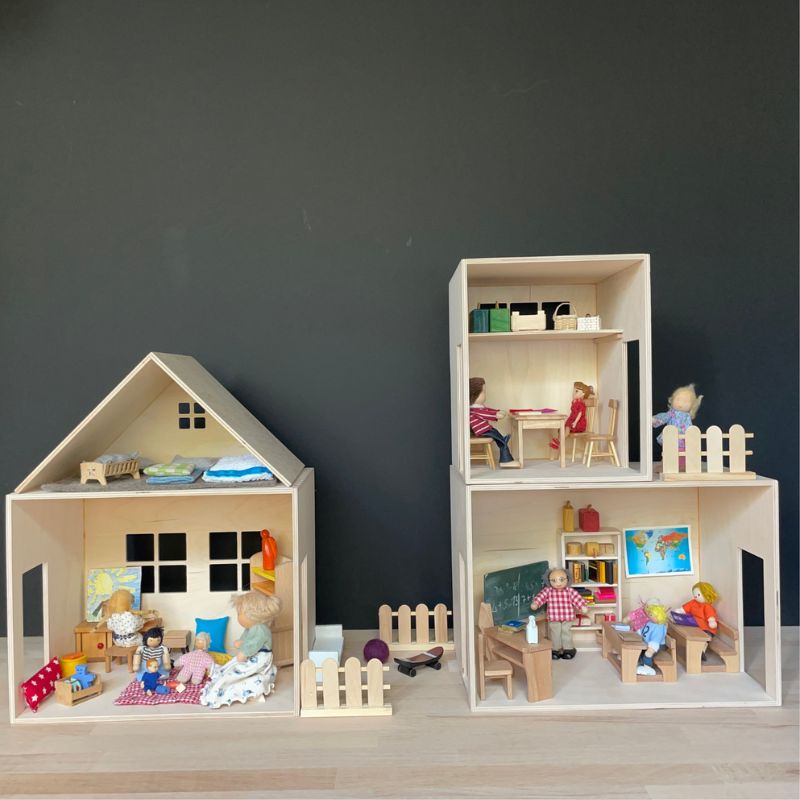Puppenhaus aus Holz | Grundset