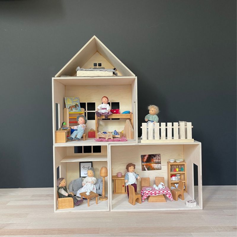 Puppenhaus aus Holz | Grundset