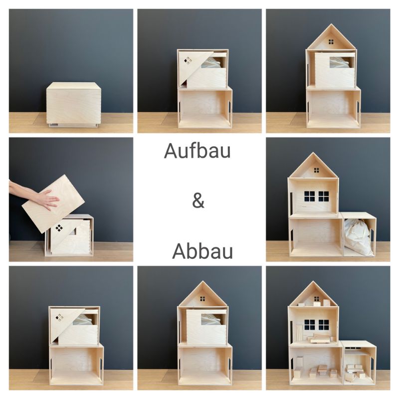 Puppenhaus aus Holz | Grundset