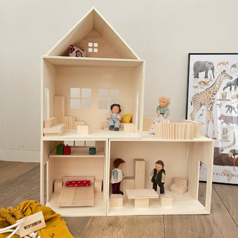 Puppenhaus aus Holz | Grundset