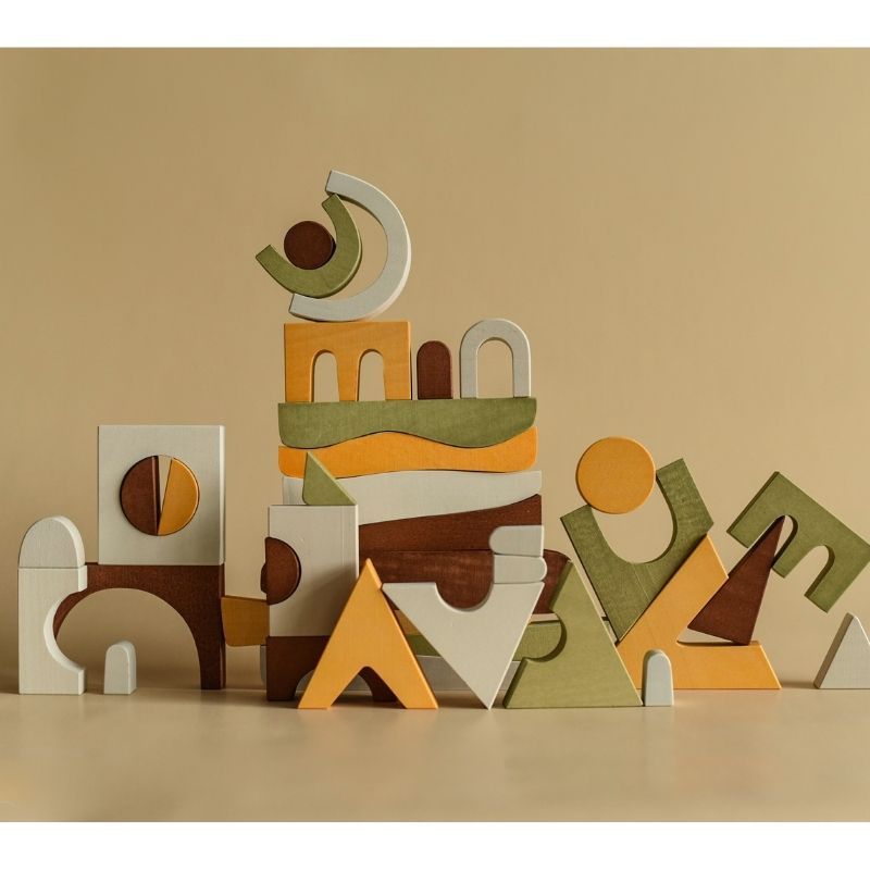 Aufgebautes MinMin Copenhagen Puzzle Game | Kinder Holzspielzeug
