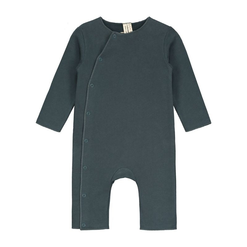 Gray Label Baby Suit with Snaps | Baby Strampler mit Druckknöpfen blue grey