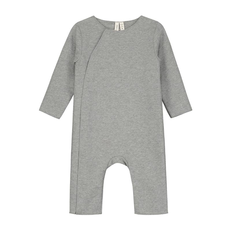 Gray Label Baby Suit with Snaps | Baby Strampler mit Druckknöpfen grey melange