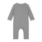 Gray Label Baby Suit with Snaps | Baby Strampler mit Druckknöpfen grey melange von hinten