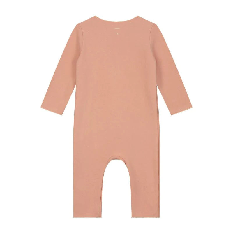 Gray Label Baby Suit with Snaps | Baby Strampler mit Druckknöpfen rustic clay von hinten
