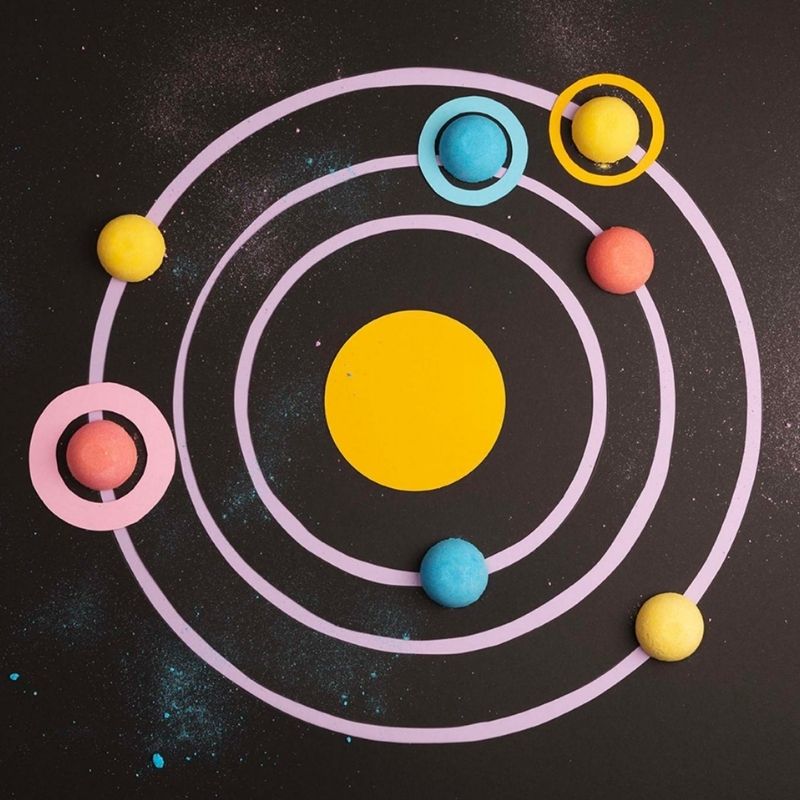 Ausgepackte Nailmatic Space Bath Bombs | Kinder Badebomben