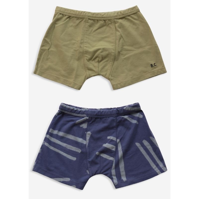 Bobo choses Unterwäsche Set bestehend aus 2 Unterhosen in grün und blau