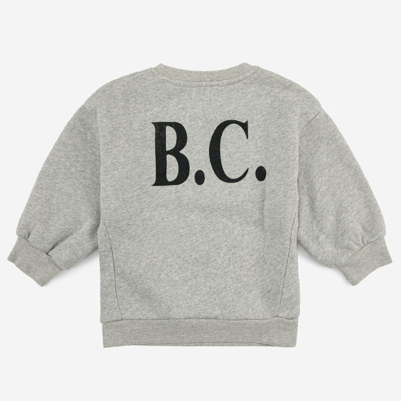 Bobo choses Cat O'Clock Grey Melange Sweatshirt | Kinder Sweater