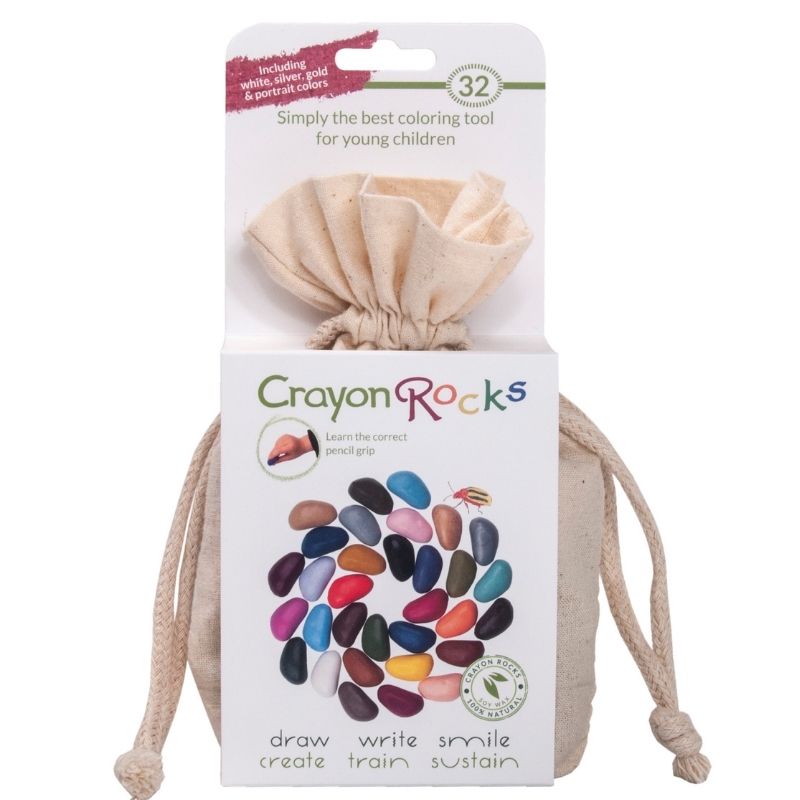 Crayon Rocks Wachsmalstifte 32 Stück Packung von vorne