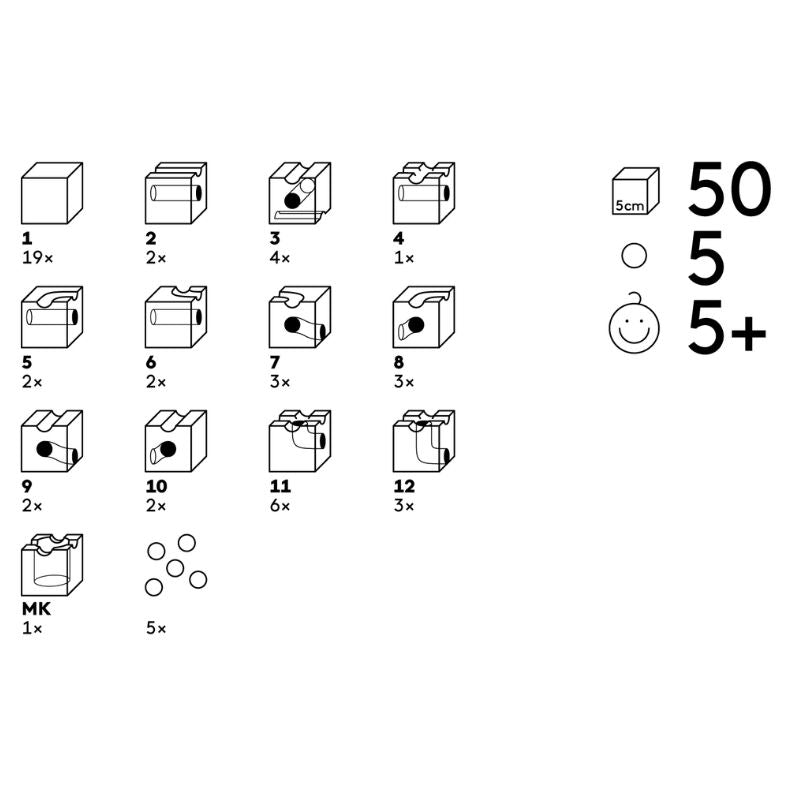 Cuboro Standard 50 | Kinder Murmelbahn Elemente