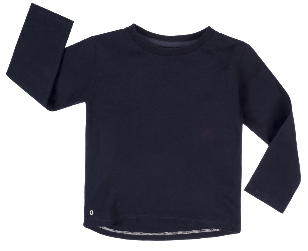 HeyJune Shop 🌿 ORBASICS- Langarmshirt aus Bio Baumwolle in nachtblau