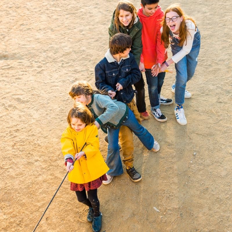 Detailansicht Tauziehen mit me&mine Payground Jump Rope | Spielplatz Springseil