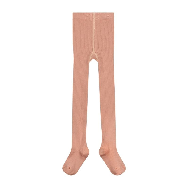 Gerippte Strumpfhose in rosa