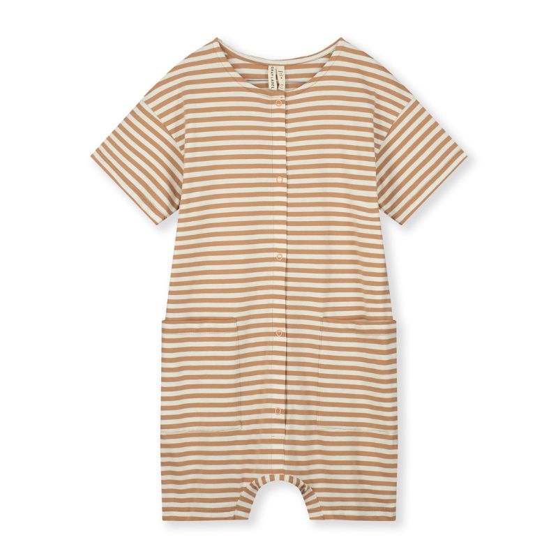 Gray Shortleg Overall | Kinder Overall lavender/offwhite