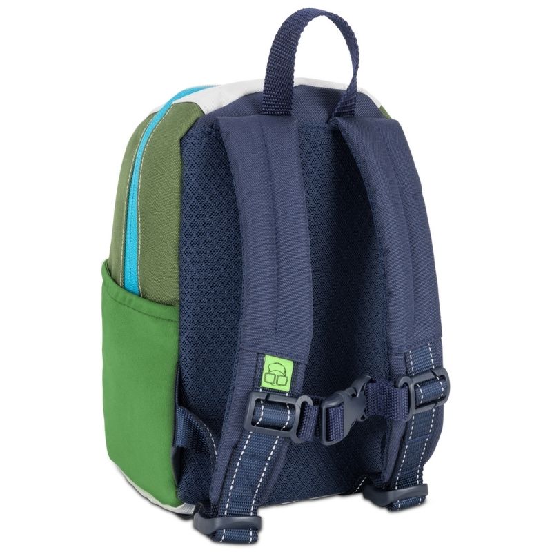 Johnny Urban Kinderrucksack grün blau von hinten