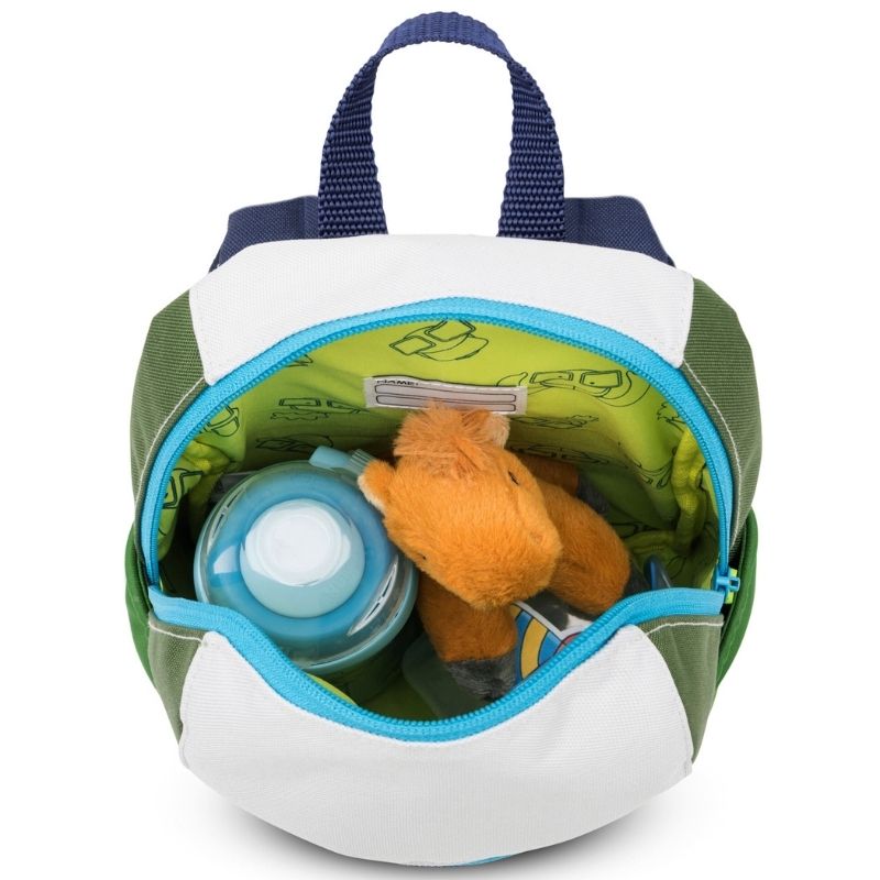 Johnny Urban Kinderrucksack grün blau von innen