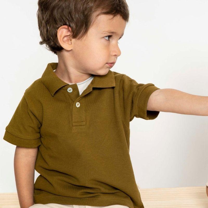 Kind in Minimalisma Eiven I Bio Kinder T-Shirt seaweed