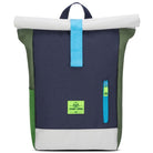 Johnny Urban Kinderrucksack mit Rolltop in grün blau