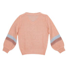 Little Hedonist V-Neck Knitted Jersey Sandy | Mädchen Pullover von hinten