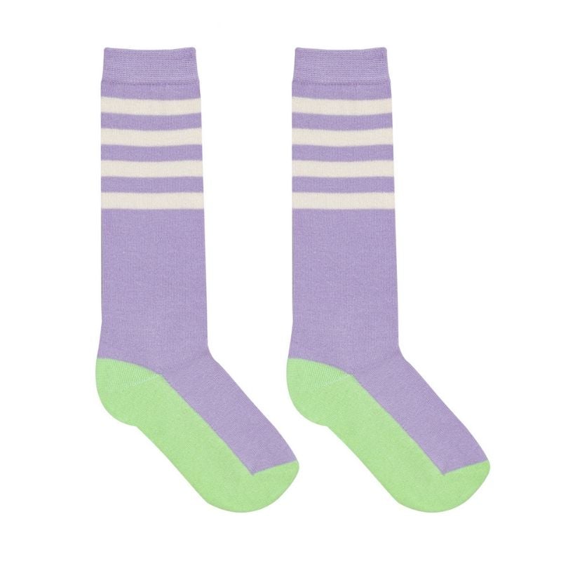 Little Hedonist Ribbed Kneesocks purple | Kinder Socken