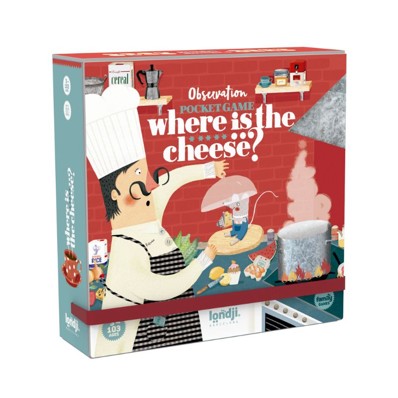 Londji WHERE IS THE CHEESE? Pocket | Entdeckungsspiel