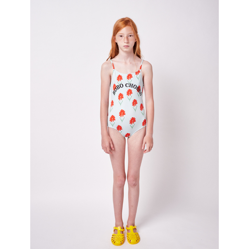 Mädchen in Bobo choses petunia all over swimsuit | Bio Mädchen Badeanzug