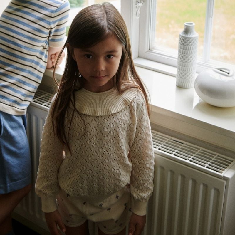 Mädchen in FUB Pointelle Blouse | Mädchen Pullover