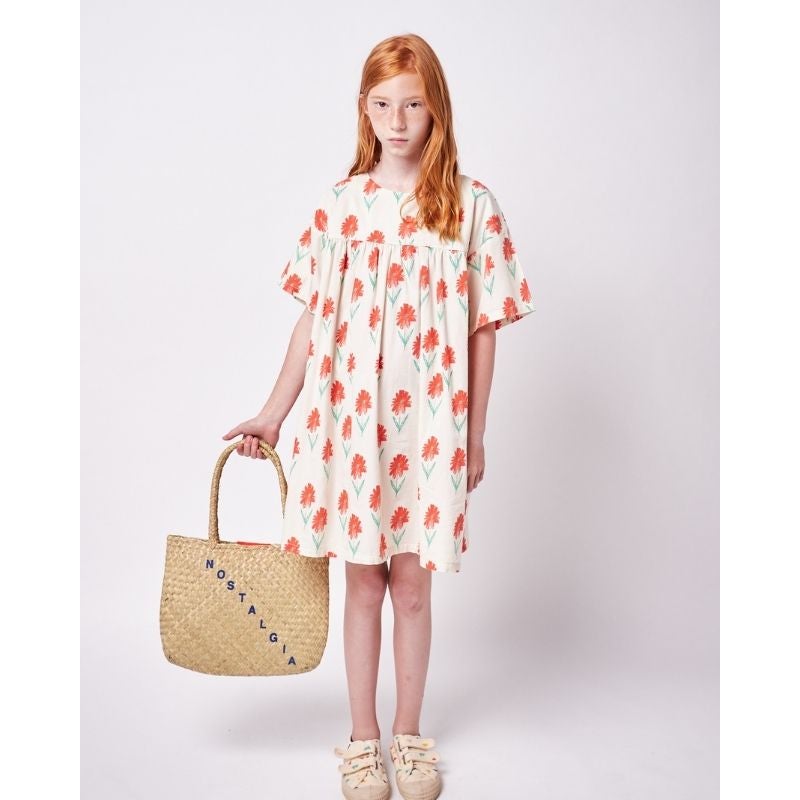 Mädchen in Bobo choses petunia all over woven dress | Bio Mädchen Kleid