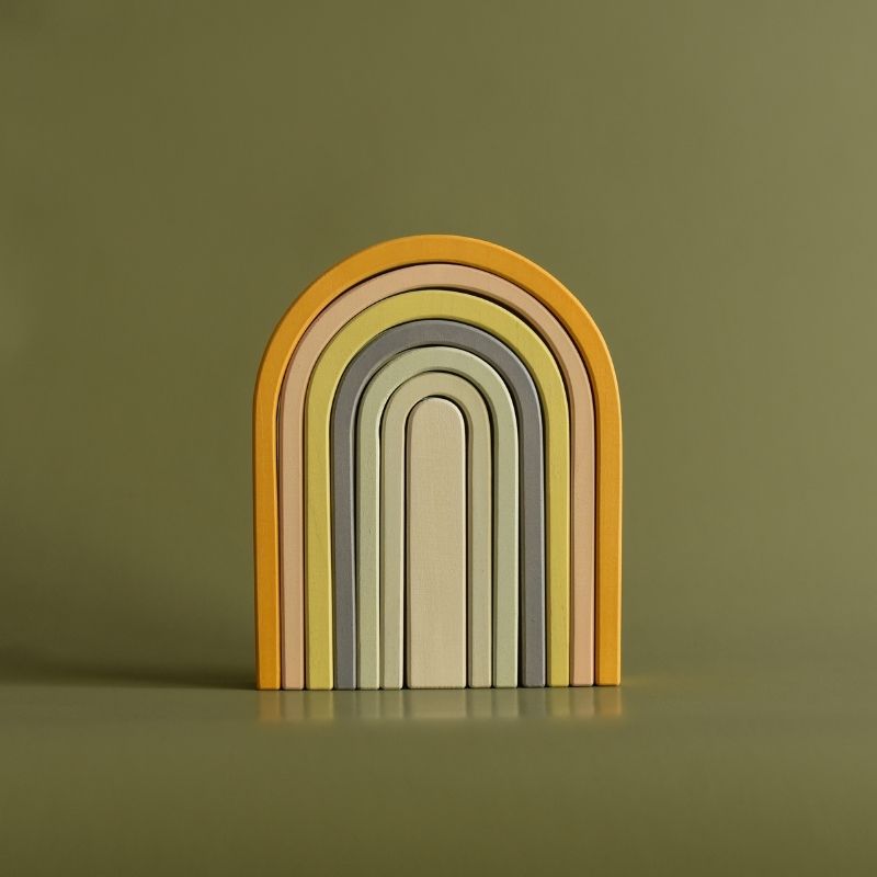 MinMin Copenhagen Mini Rainbow | Kinder Holzspielzeug pastel