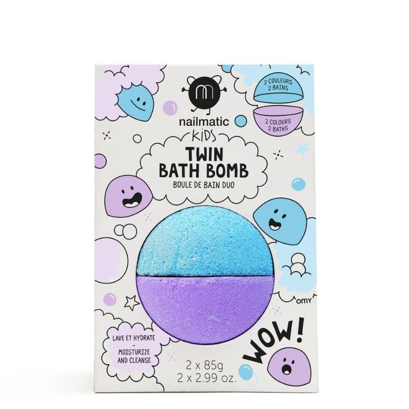 Nailmatic Twin Bath Bombs blue violet | Kinder Badebomben
