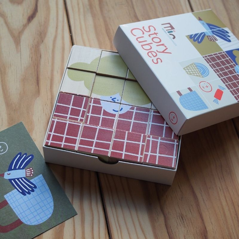Packung MinMin Copenhagen Story Cubes | Kinder Holzspielzeug