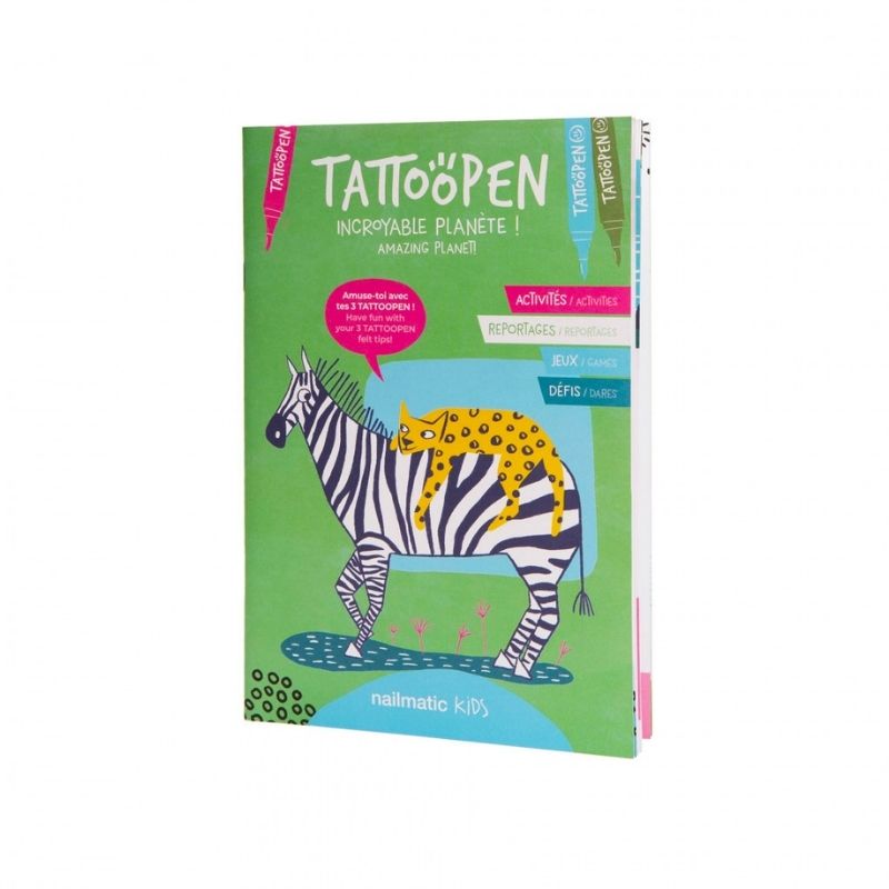 Activity Book aus Tattoopen Set Amazing Planet | Kinder Schminkstifte
