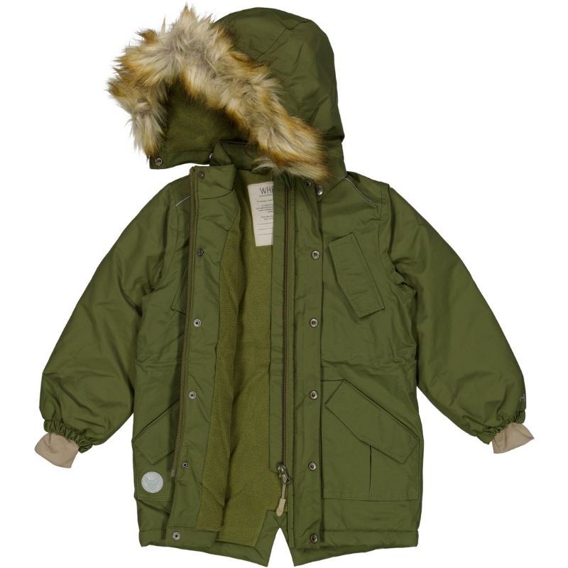 Wheat Winterjacke in grün seitlich