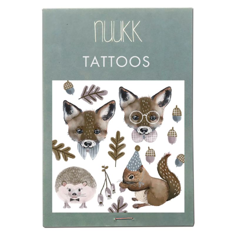 Bio Tattoo Fuchs & Einhörnchen | Klebetattoos für Kinder